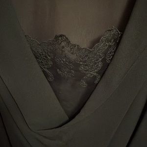 Sheath navy blue with lace detail